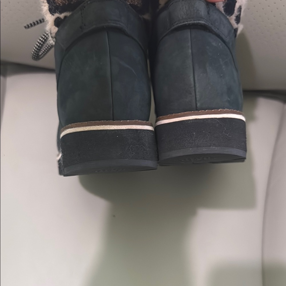 Cole Haan Black Winter Rain Boots with Rugged Sole - Picture 9 of 12